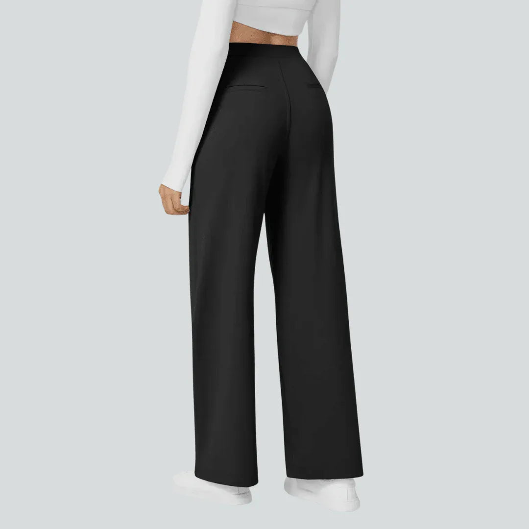 Pantalon taille haute fluide femme | RONDOR - Rondor