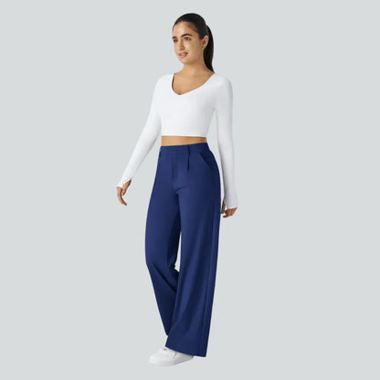 Pantalon taille haute fluide femme | RONDOR - Rondor