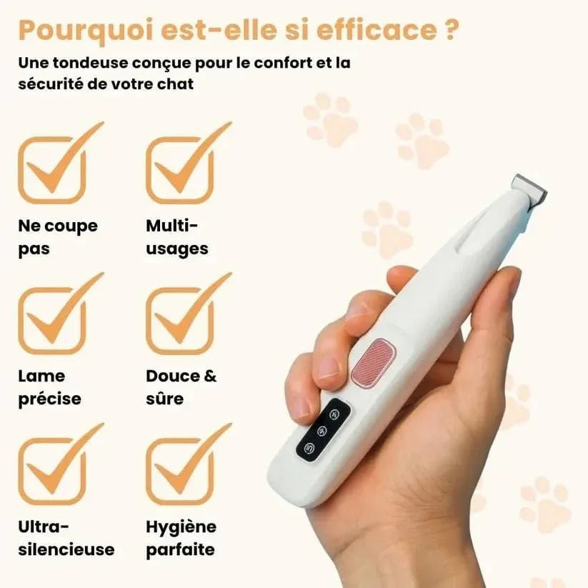 PawClip Pro™ – Tondeuse de précision silencieuse pour chiens et chats - Rondor