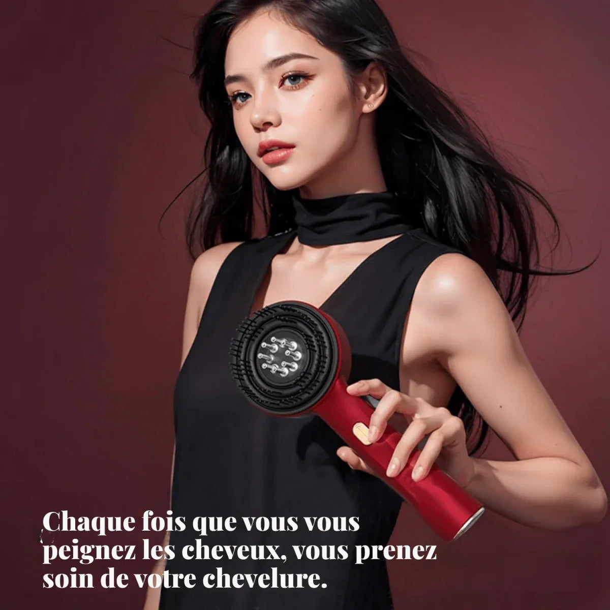 Peigne LED Portable 630 nm – Massage & Nutrition Capillaire - Rondor