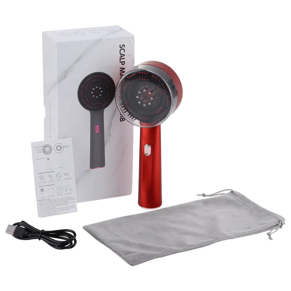 Peigne LED Portable 630 nm – Massage & Nutrition Capillaire - Rondor