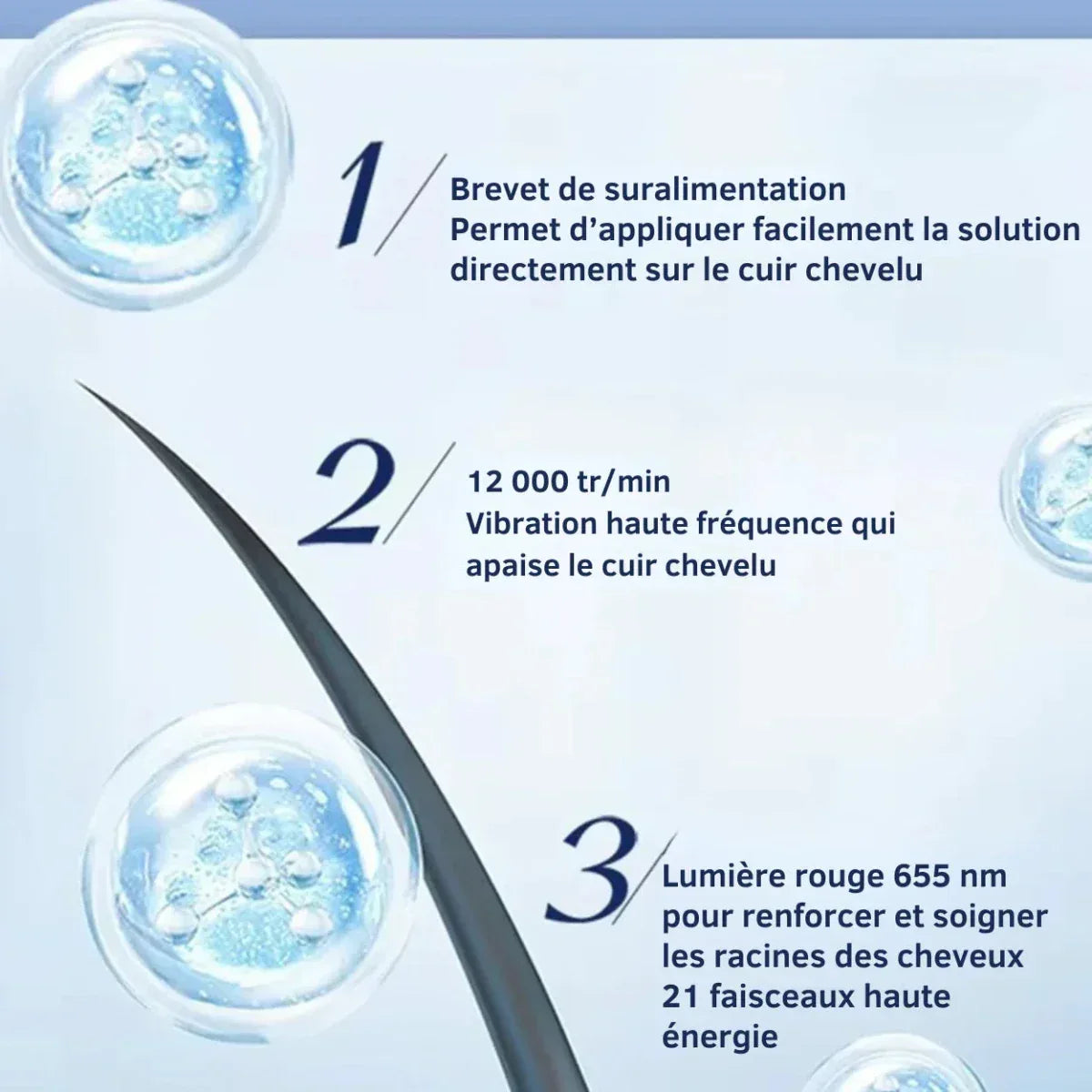 PEIGNE THÉRAPEUTIQUE CAPILLAIRE PHOTOCONDUCTEUR RÉVOLUTIONNAIRE - Rondor