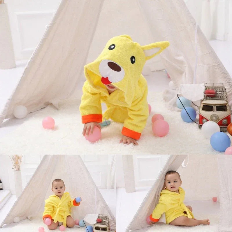 PEIGNOIR BAIN BÉBÉ ANIMAUX - Rondor