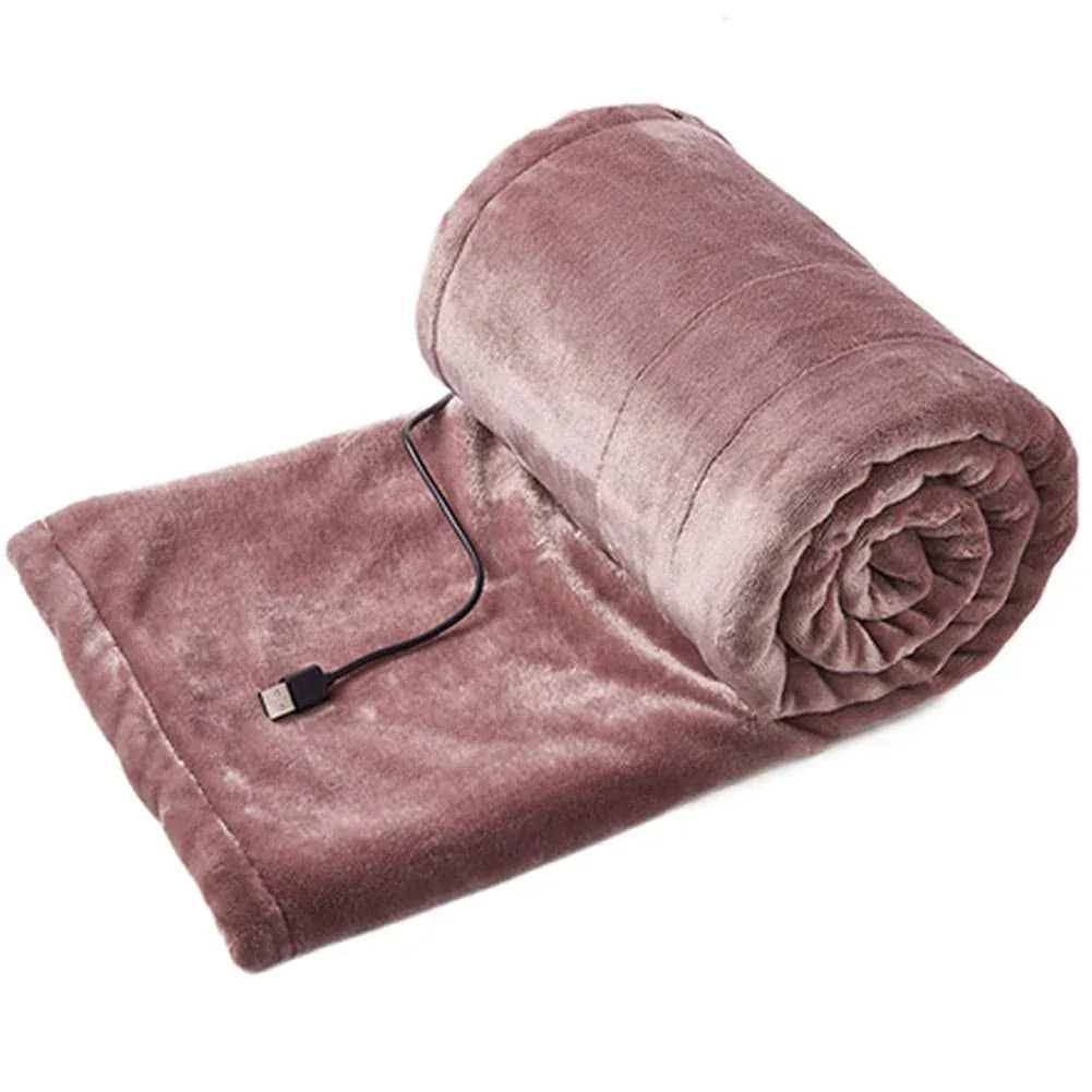 Peignoir chauffant électrique, couverture en flanelle rechargeable par USB - Rondor