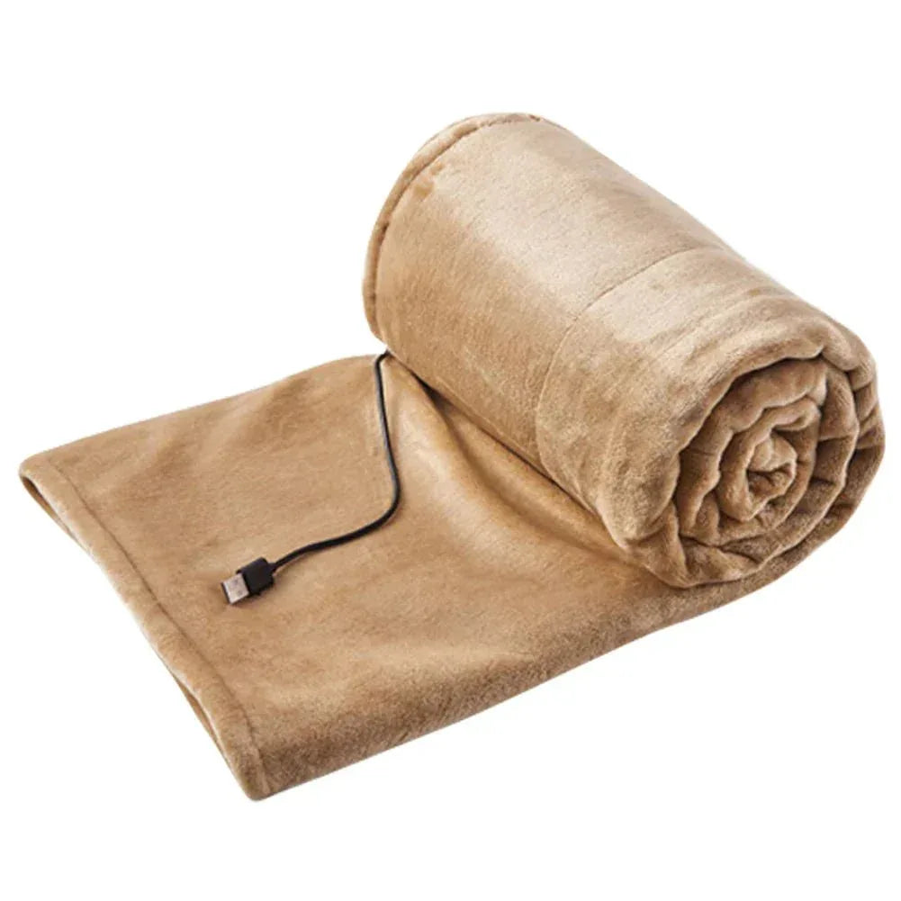 Peignoir chauffant électrique, couverture en flanelle rechargeable par USB - Rondor