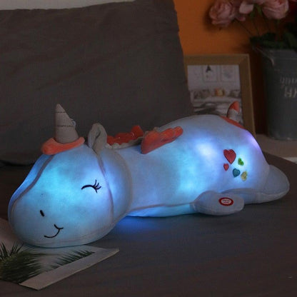 Peluche Licorne Lumineuse – Un Ami Câlin avec une Lueur Arc - en - Ciel Magique à LED - Rondor
