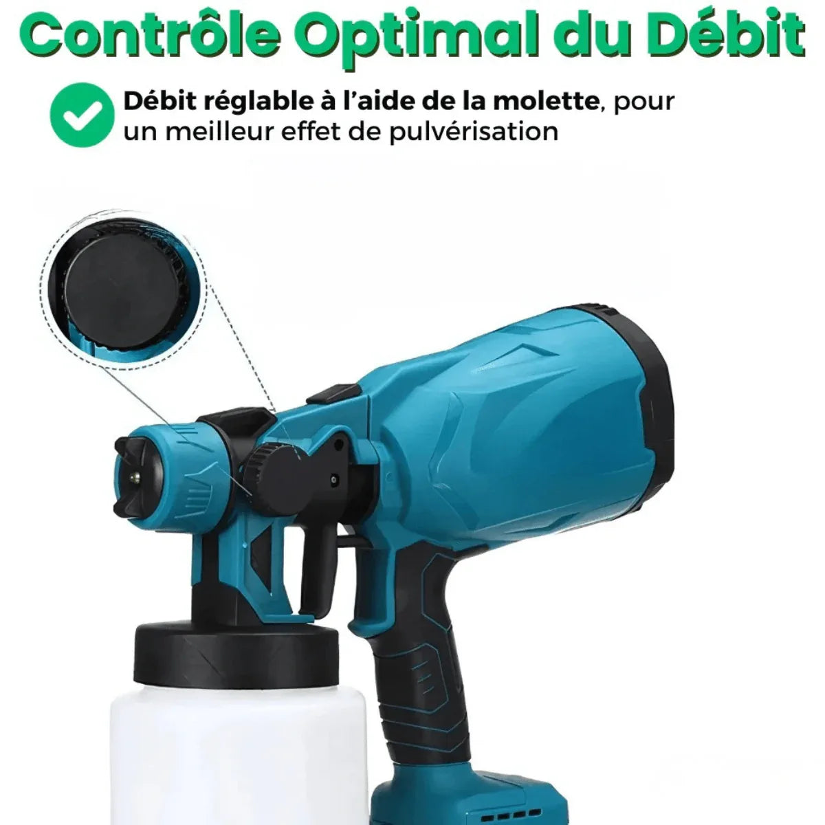 Pistolet Peinture Electrique Sans Fil - Projets Rapides et Efficace - Rondor