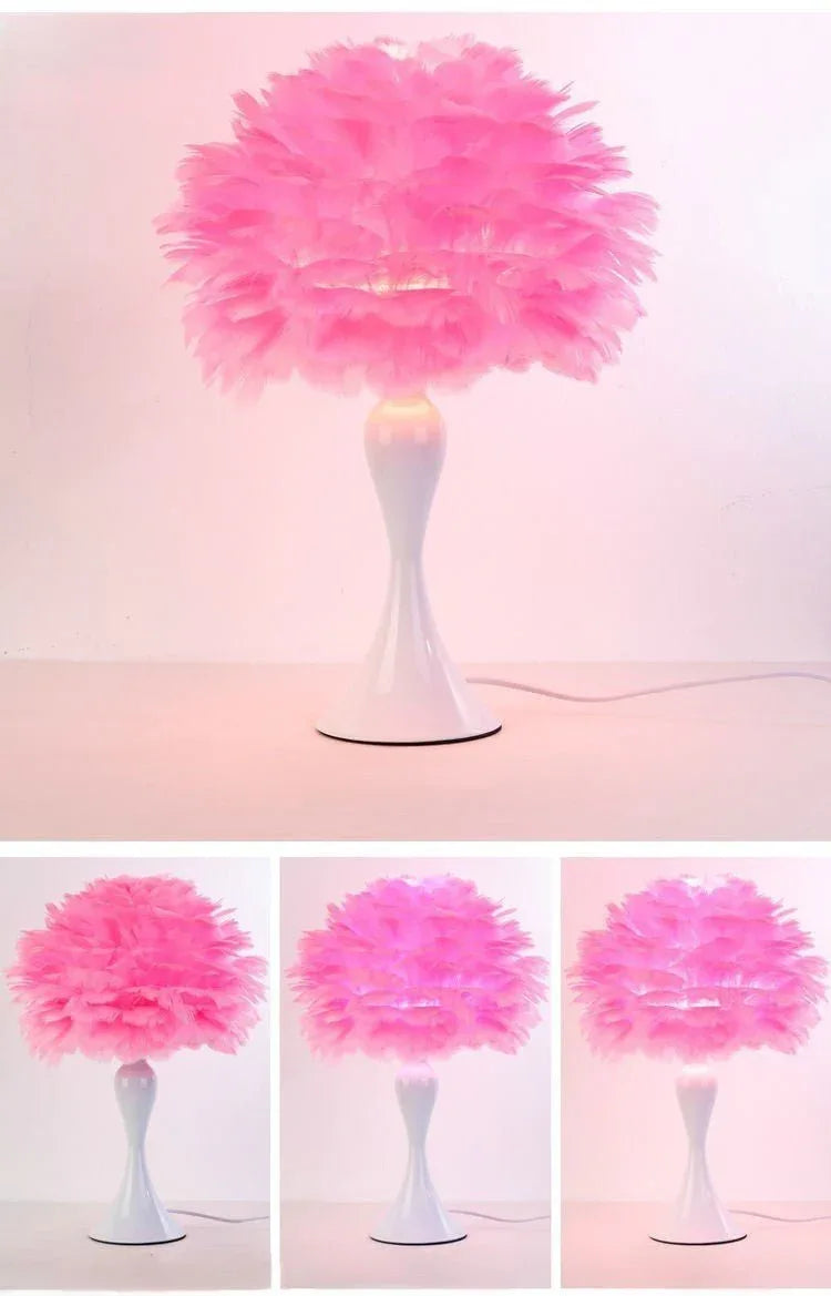 PlumaLuxe™ – Lampe de Table à Plumes Élégante Style Nordique Moderne | RONDOR - Rondor