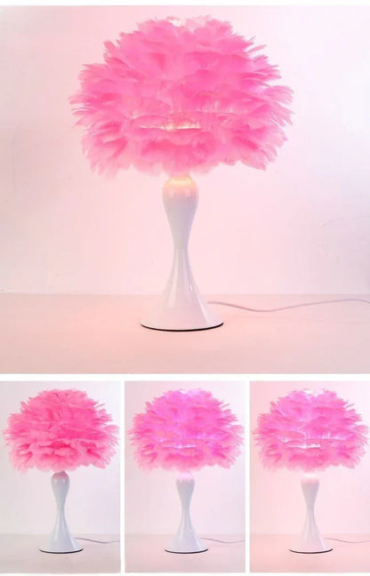 PlumaLuxe™ – Lampe de Table à Plumes Élégante Style Nordique Moderne | RONDOR - Rondor