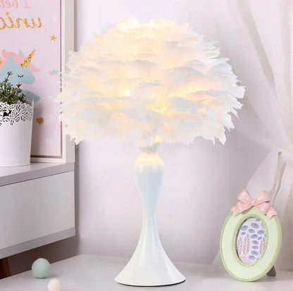 PlumaLuxe™ – Lampe de Table à Plumes Élégante Style Nordique Moderne | RONDOR - Rondor