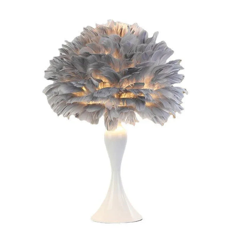 PlumaLuxe™ – Lampe de Table à Plumes Élégante Style Nordique Moderne | RONDOR - Rondor