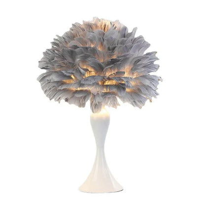 PlumaLuxe™ – Lampe de Table à Plumes Élégante Style Nordique Moderne | RONDOR - Rondor