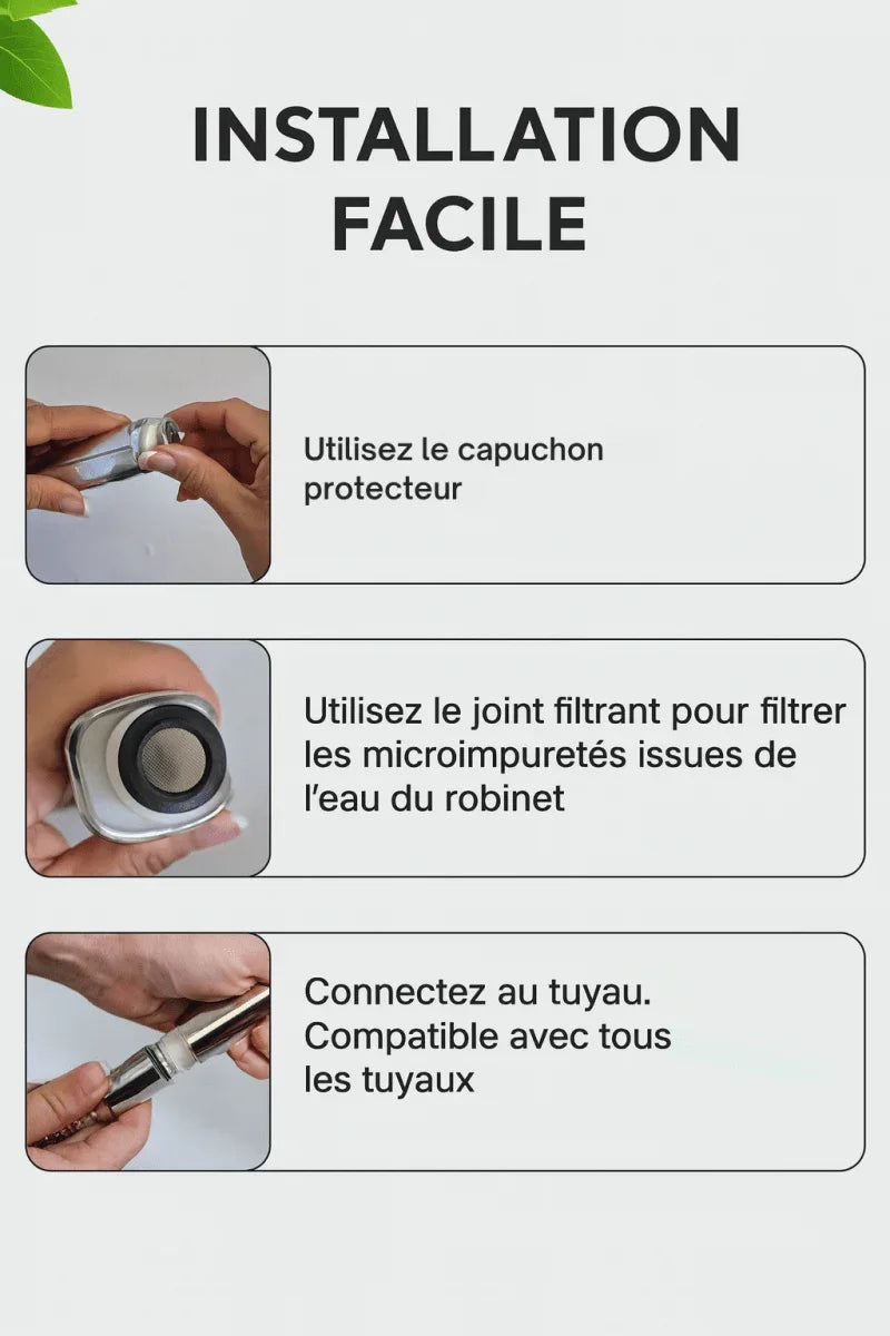 Pommeau de douche anti calcaire - Rondor