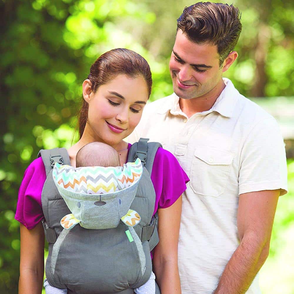 Porte - bébé randonnée gris à capuche en coton - Rondor