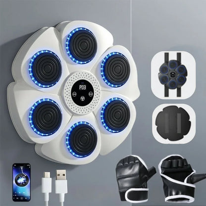 PUNCHBEAT – Machine de boxe intelligente avec musique Bluetooth et éclairage RGB - Rondor