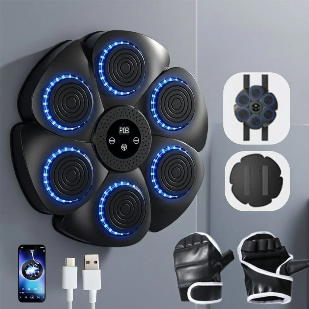 PUNCHBEAT – Machine de boxe intelligente avec musique Bluetooth et éclairage RGB - Rondor