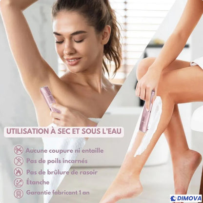 Rasoir électrique pour corps et visage 2 - en - 1 – Peau lisse sans irritation - Rondor