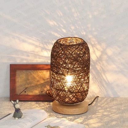 RattaLume™ – Lampe de Table Rattan Éclat Bohème | RONDOR - Rondor