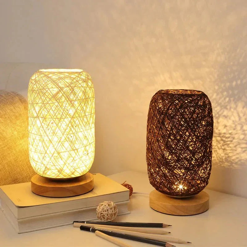 RattaLume™ – Lampe de Table Rattan Éclat Bohème | RONDOR - Rondor