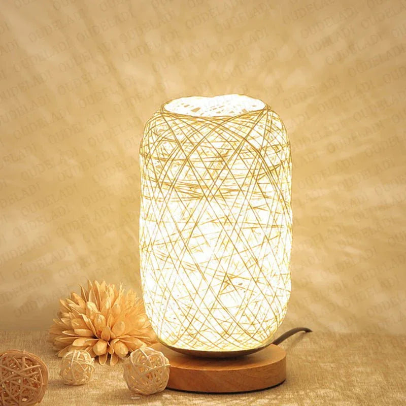 RattaLume™ – Lampe de Table Rattan Éclat Bohème | RONDOR - Rondor