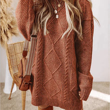 Robe pull tendance en maille torsadée à coupe ample - Rondor