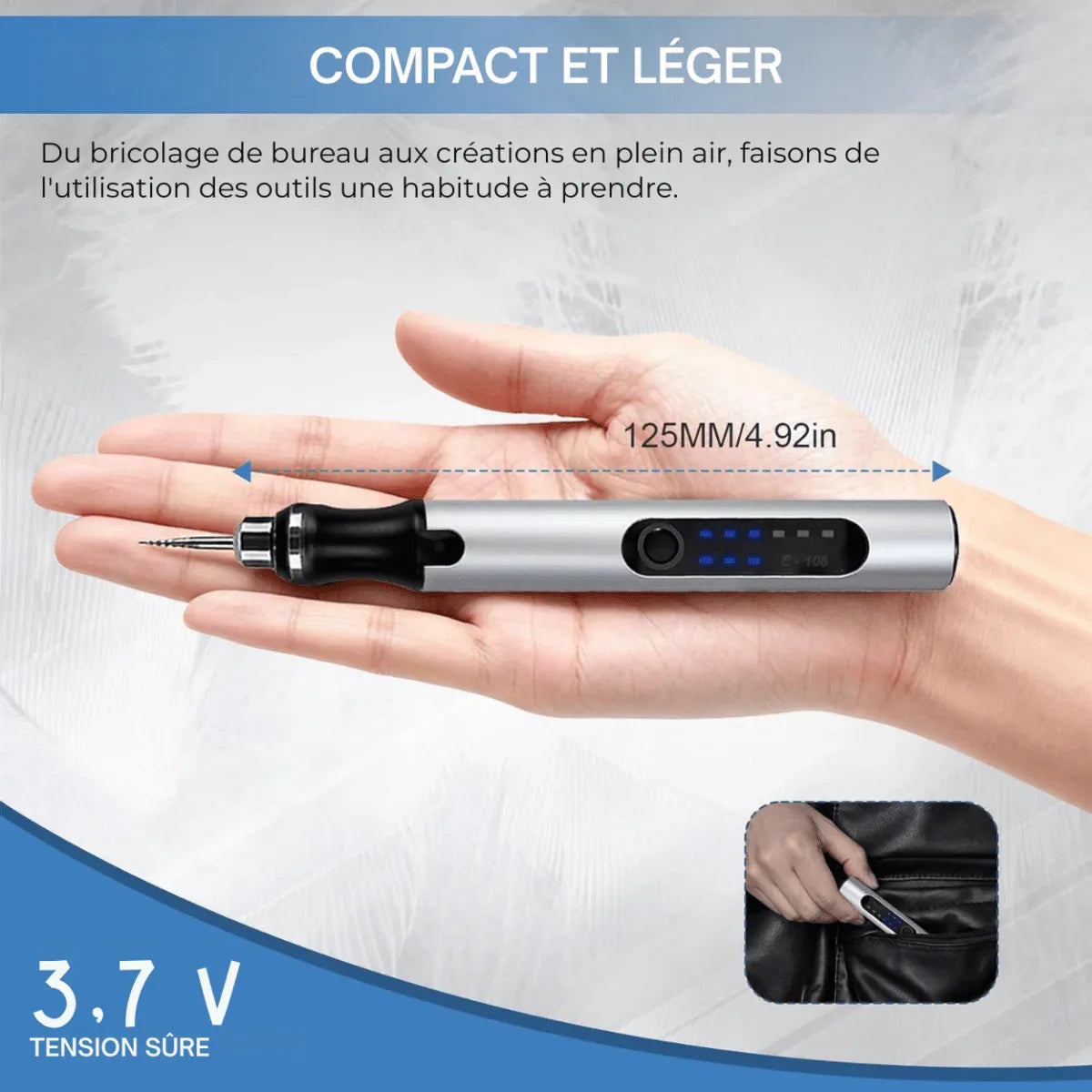 RotarPro™ | Stylo Graveur Électrique Sans Fil, Outil de Gravure Multifonction - Rondor