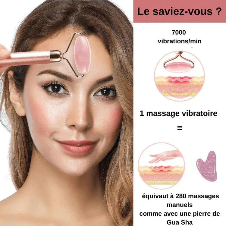Rouleau Jade Vibrant Lifting Visage 5 en 1 - Rondor