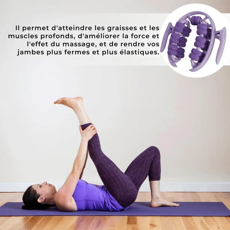 ROULEAU MASSAGE 3 EN 1 : CELLULITE - JAMBES LOURDES - RÉTENTION D'EAU - Rondor