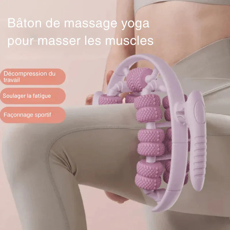 ROULEAU MASSAGE 3 EN 1 : CELLULITE - JAMBES LOURDES - RÉTENTION D'EAU - Rondor