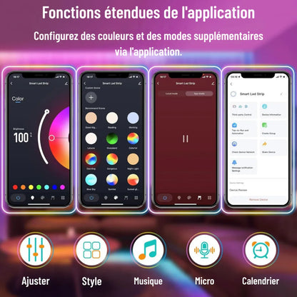 Ruban Néon LED Flexible Design Ondulé RGBIC - Rondor