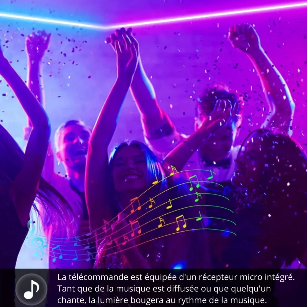 Ruban Néon LED Flexible Design Ondulé RGBIC - Rondor