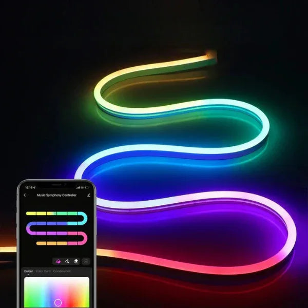 Ruban Néon LED Flexible Design Ondulé RGBIC - Rondor