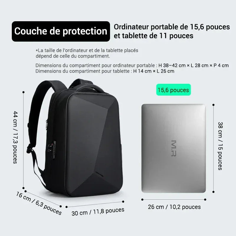 Sac à Dos Intelligent à Coque Rigide et Extensible – Voyage, Travail, Quotidien | RONDOR - Rondor