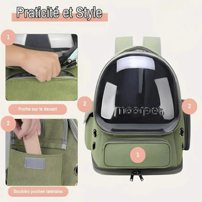 Sac à Dos pour Chat - Bulle Transparente | JuJuCatPack™ - Rondor