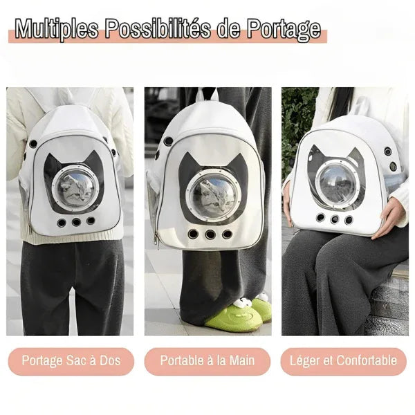 Sac à Dos pour Chat - Grande fenêtre (Avec ou sans Bulle) | JuJuViewBag™ - Rondor