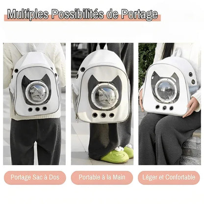 Sac à Dos pour Chat - Grande fenêtre (Avec ou sans Bulle) | JuJuViewBag™ - Rondor