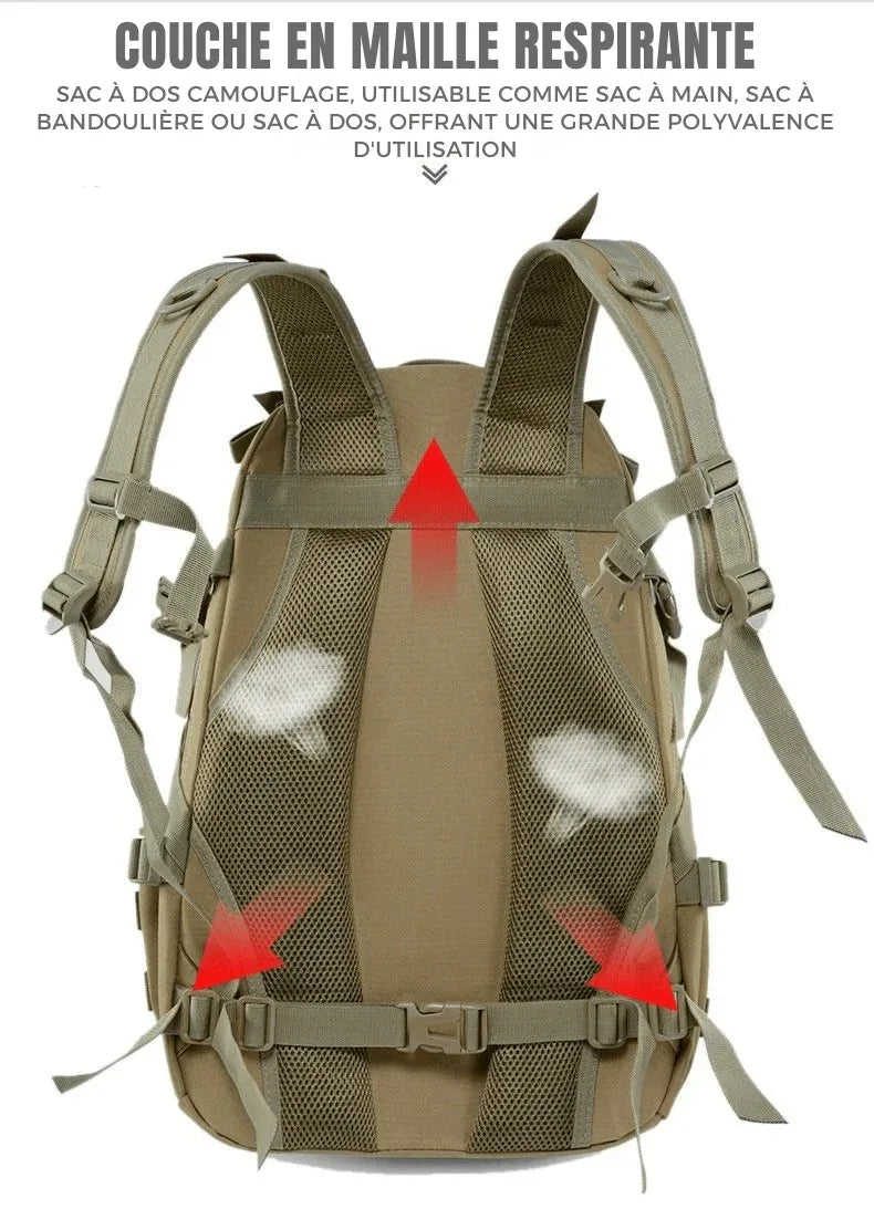 Sac à Dos Tactique Extérieur Militaire - Résistant Aventure - Rondor