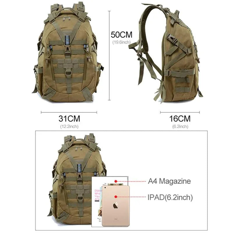 Sac à Dos Tactique Extérieur Militaire - Résistant Aventure - Rondor