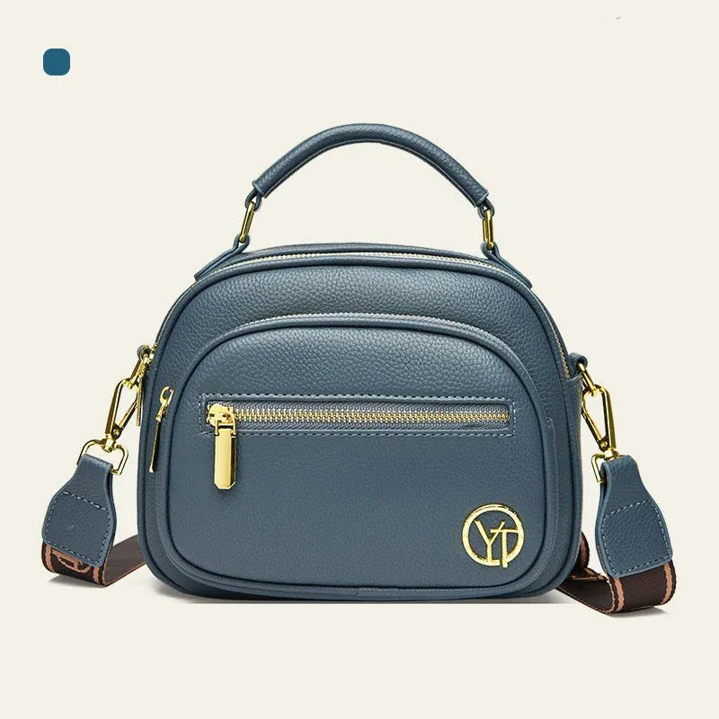 Sac classique multi - compartiments à bandoulière large et ajustable en cuir - Rondor