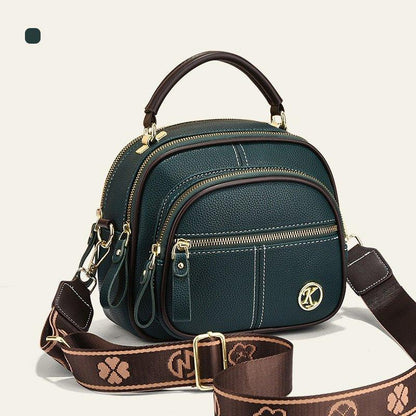 Sac classique multi - compartiments à bandoulière large et ajustable en cuir - Rondor