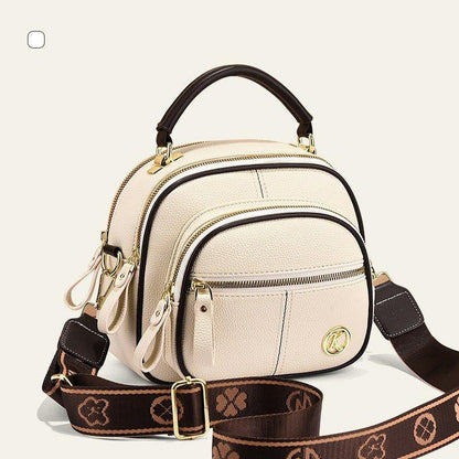 Sac classique multi - compartiments à bandoulière large et ajustable en cuir - Rondor