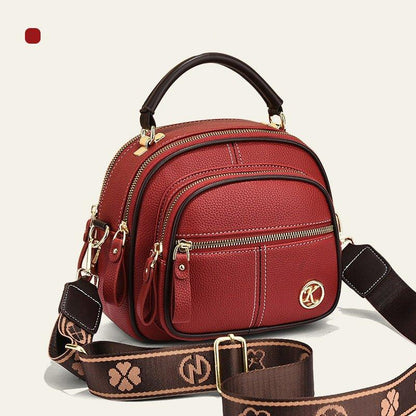 Sac classique multi - compartiments à bandoulière large et ajustable en cuir - Rondor