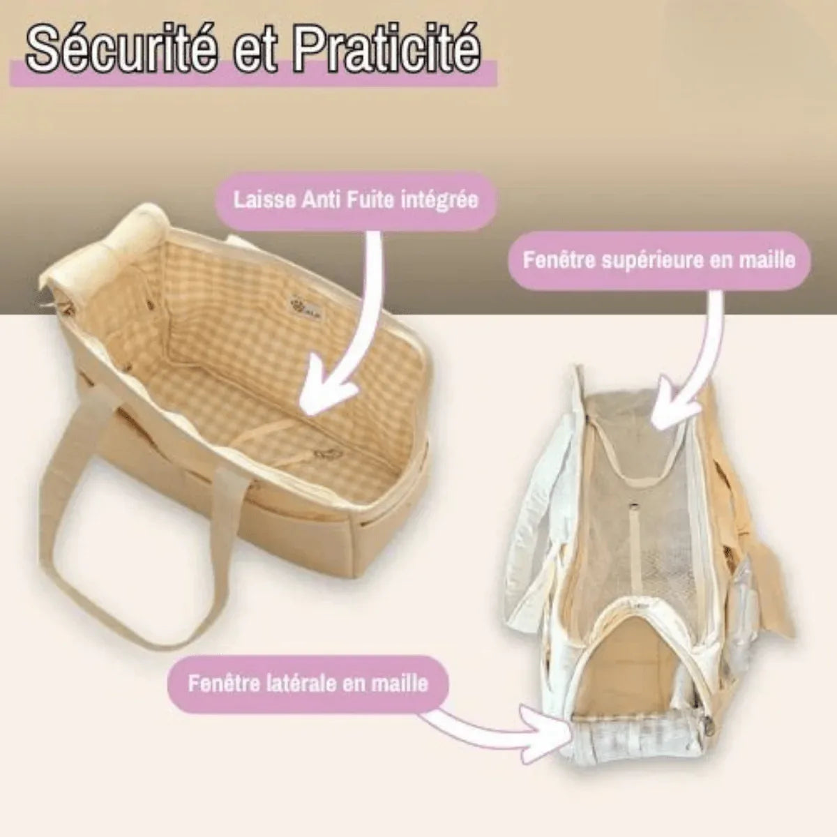 Sac de Transport pour Petit Chien (ou Chat) - Jusqu'à 6kg max | RONDOR - Rondor