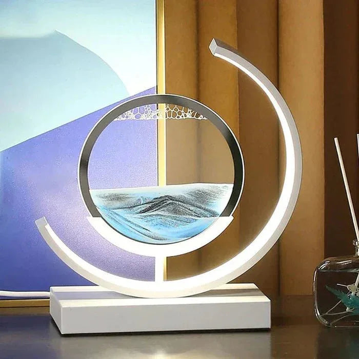 SandAura™ – lampe de table design relaxante à sable mouvant 360° - RONDOR - Rondor