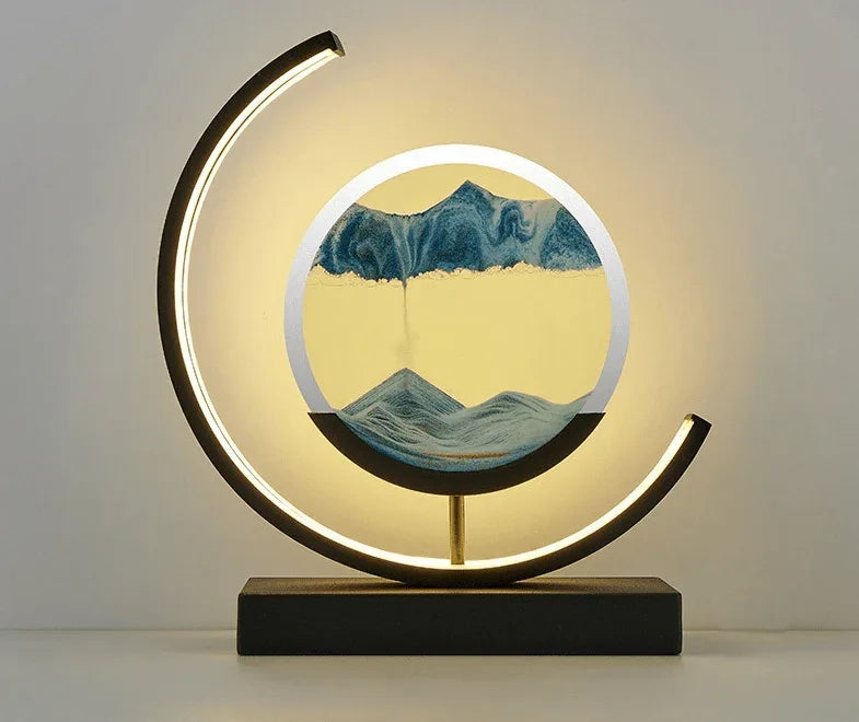 SandAura™ – lampe de table design relaxante à sable mouvant 360° - RONDOR - Rondor