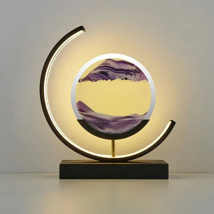 SandAura™ – lampe de table design relaxante à sable mouvant 360° - RONDOR - Rondor