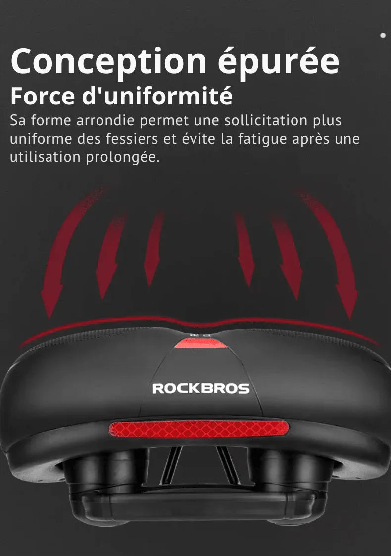 Selle de vélo antidouleur en mousse à mémoire de forme - Rondor