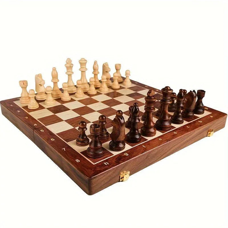 Set d’Échecs en Bois Massif Premium – Échiquier Pliable - Rondor