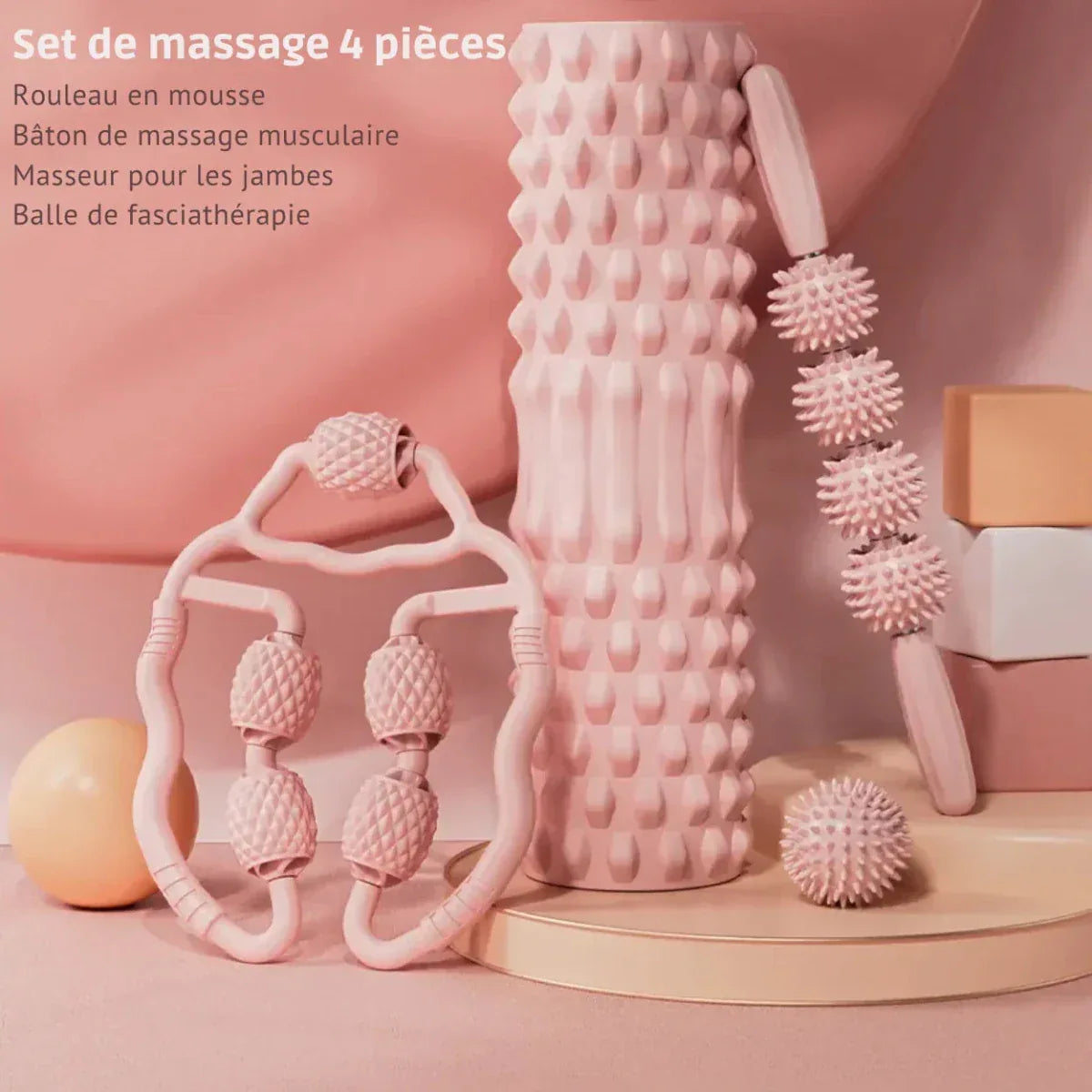 Set Massage Musculaire Profond Rouleau Mousse - Rondor