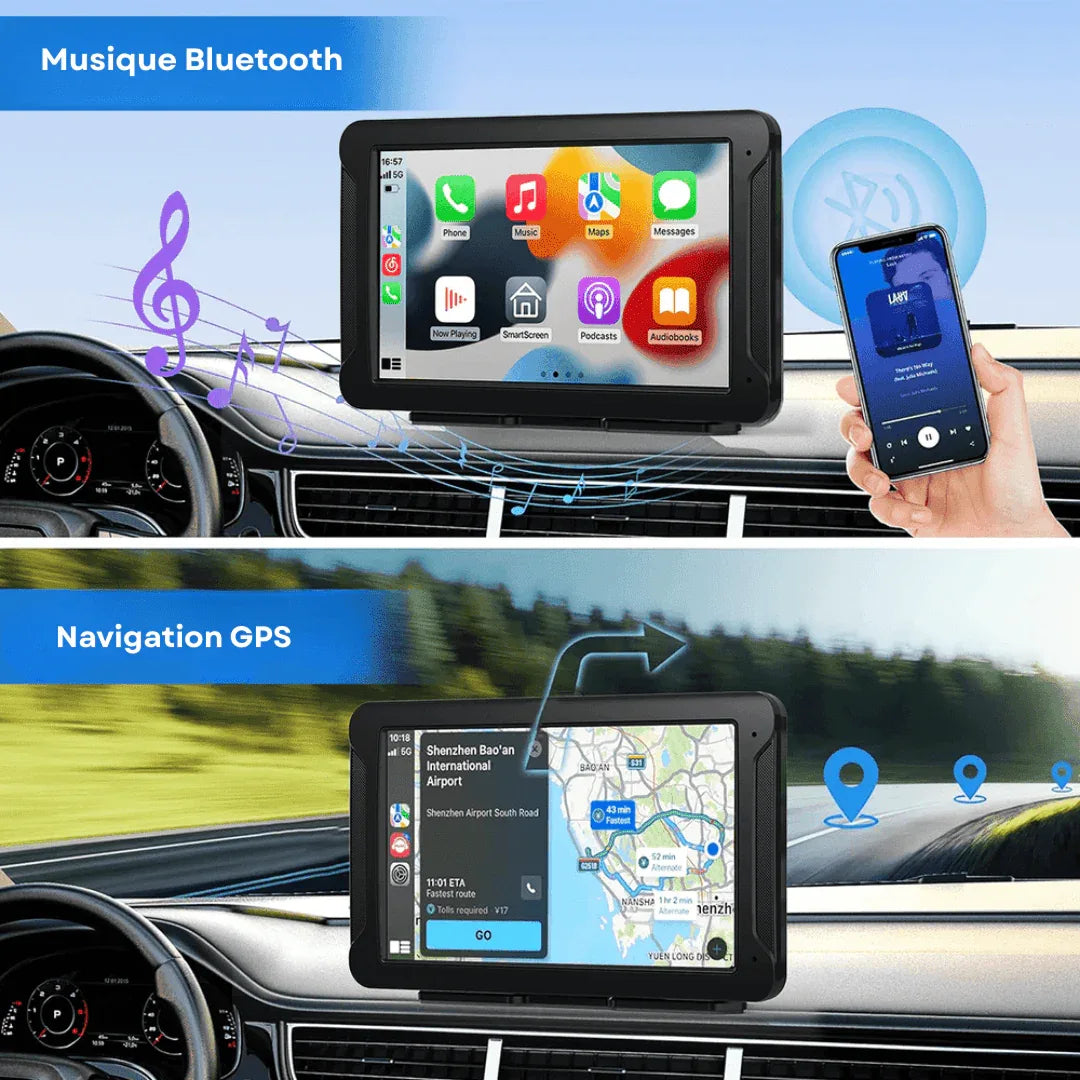 Smart Car Play Pro – Écran 7’’ HD, Apple CarPlay & Android Auto | Conduite Connectée | RONDOR - Rondor